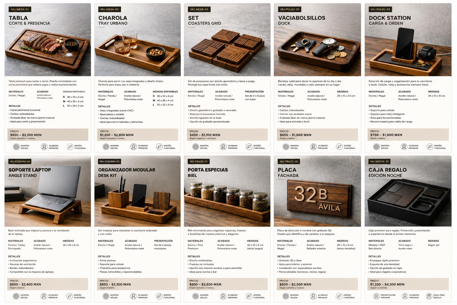Catálogo técnico de productos Madera.Urbana